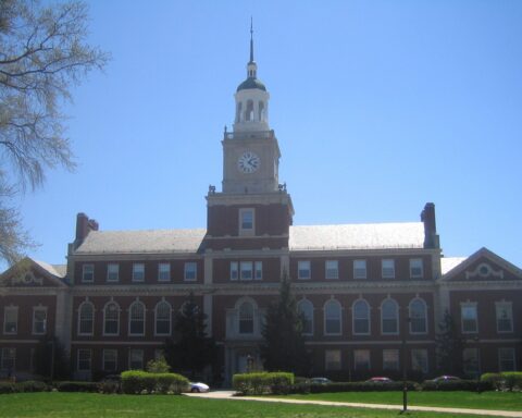 Founders Library at Howard University in Washington, D.C. Photo by D Monack, via Wikimedia Commons (public domain)