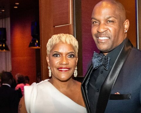Guests in black tie at Morgan State University's 42nd Annual Homecoming Gala at the Hall at Live! Casino & Hotel Maryland. Photo: Sloane Brown via The Baltimore Sun.